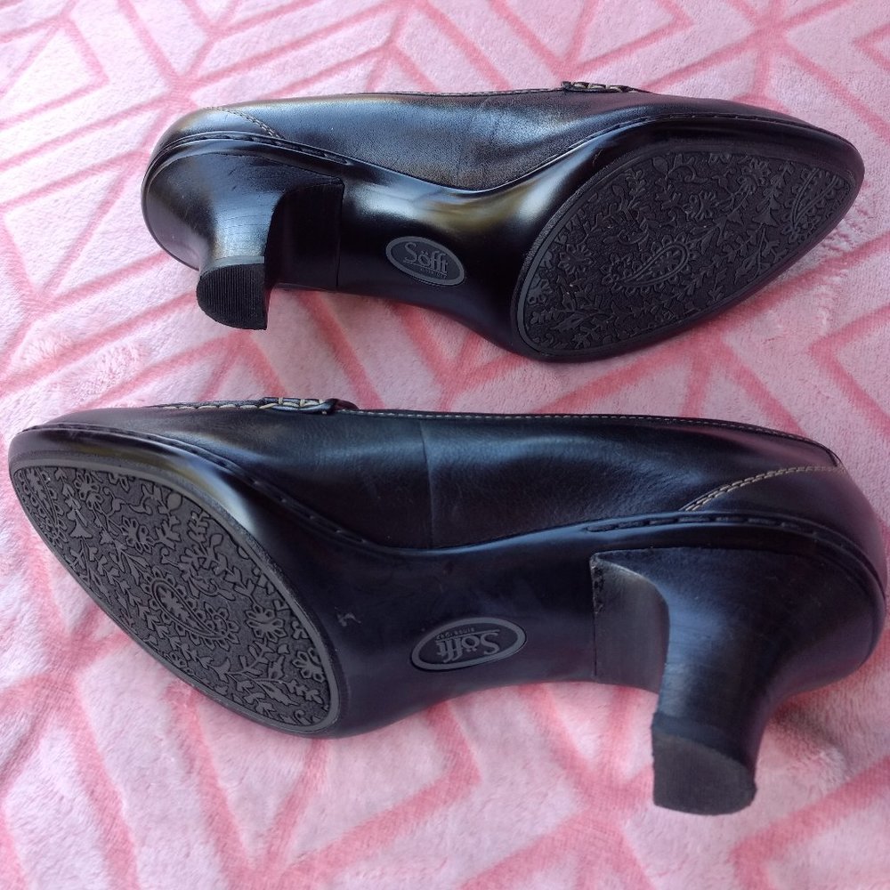 Sofft black leather medium height heels - Picture 6 of 10